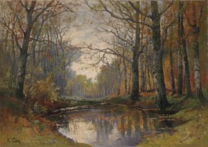 Paesaggio forestale autunnale da Karl Vikas